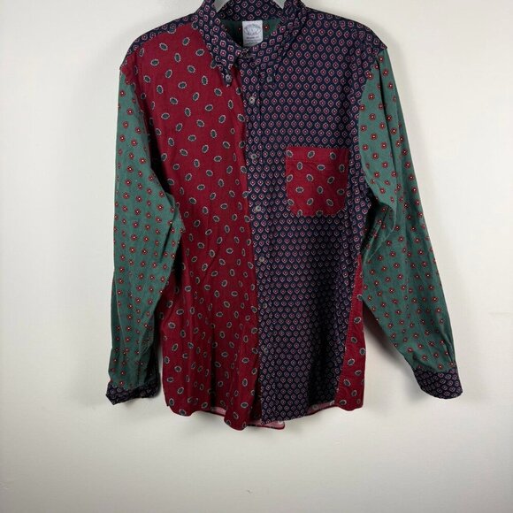 Brooks Brothers Other - Brooks Brothers Corduroy Patchwork Pinwale Floral Print Large